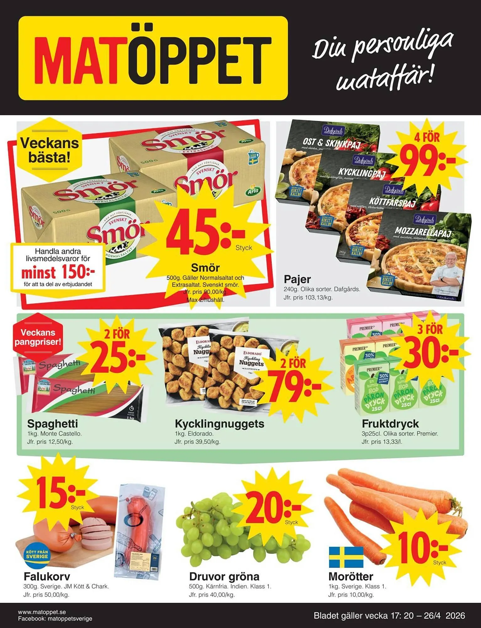 Matöppet reklamblad - 1