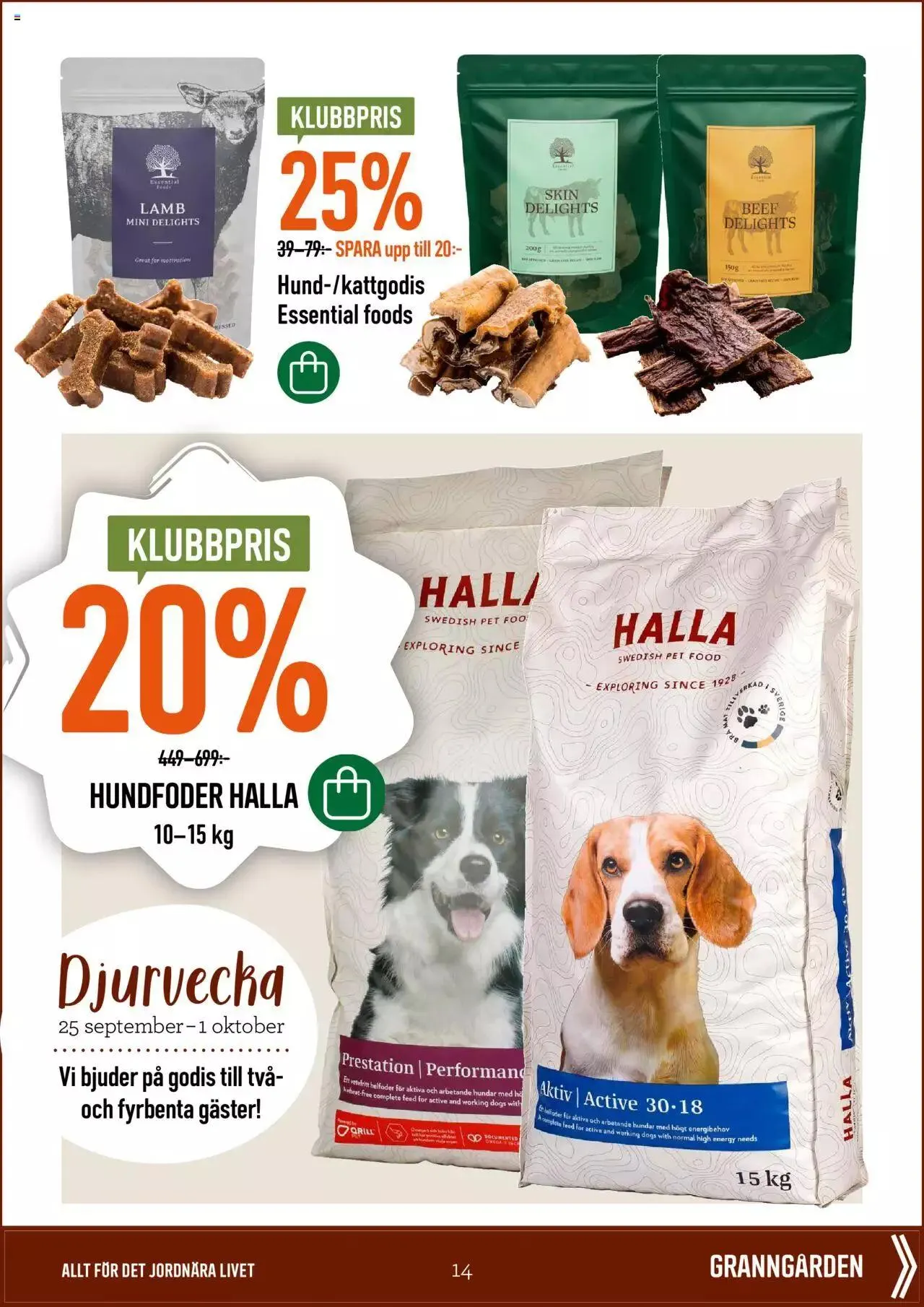 Granngården - erbjudanden från 22 september till 1 oktober 2023 - Reklamblad sidor 14