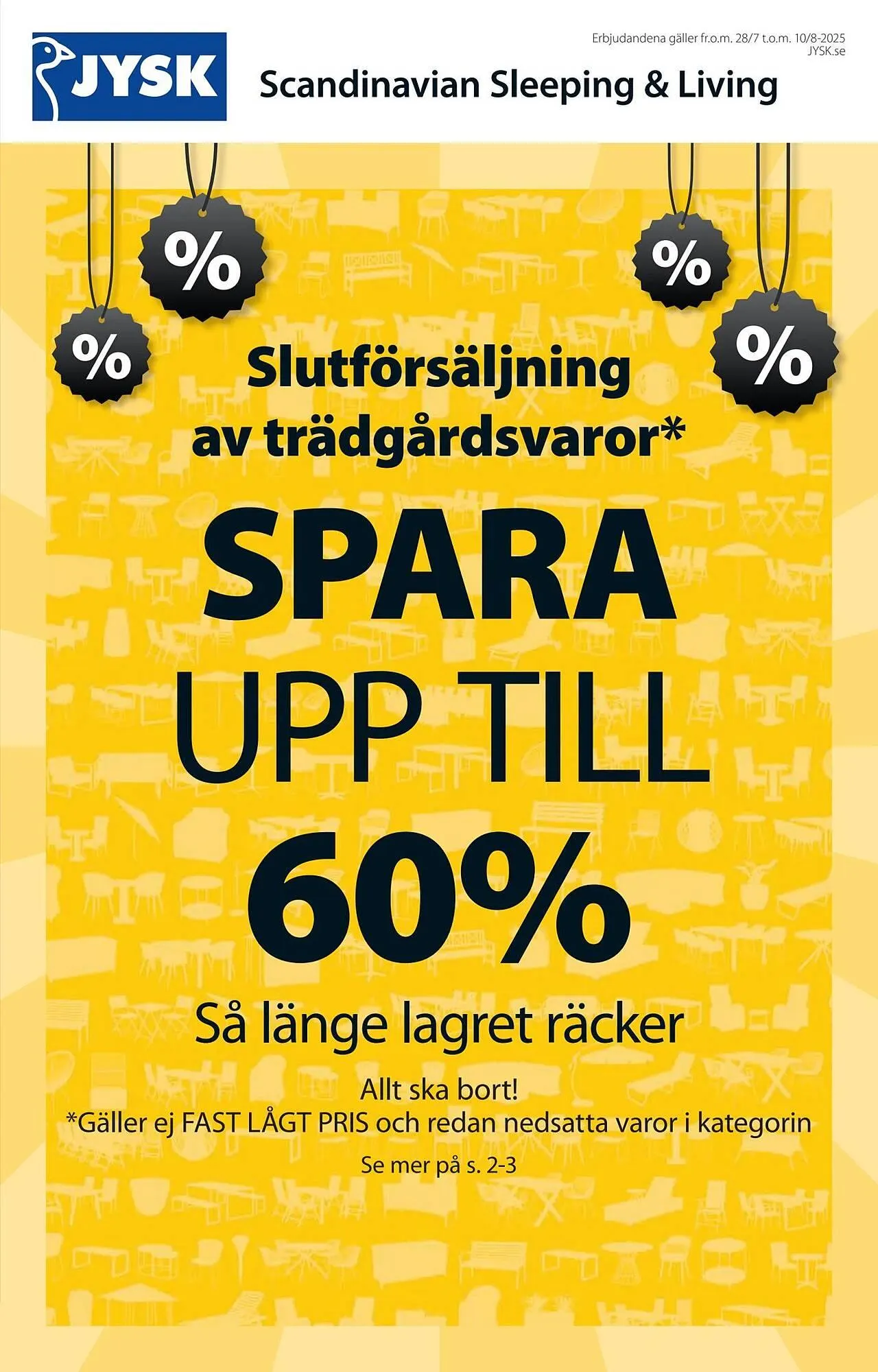 JYSK reklamblad från 28 juli till 10 augusti 2025 - Reklamblad sidor 1