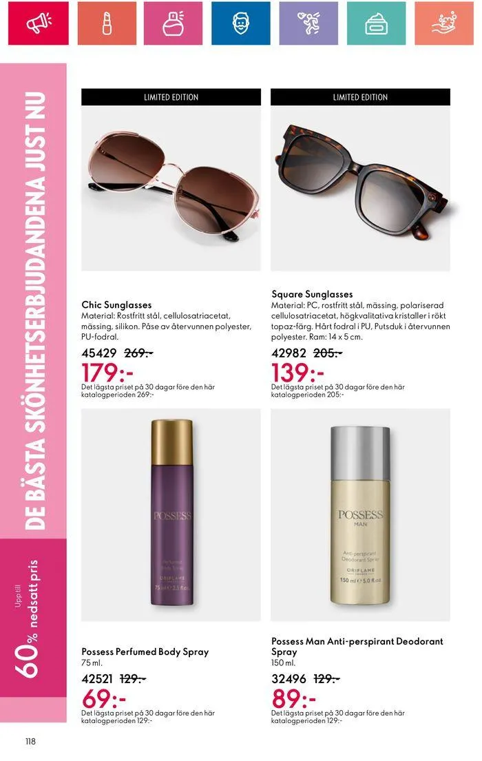 Oriflame reklamblad från 20 juni till 4 juli 2024 - Reklamblad sidor 118