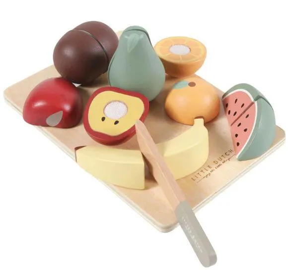 Little Dutch 4485LD Krájacie ovocie drevené