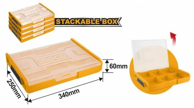 Organizér stohovateľný 34x25x6cm INGCO