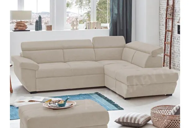 Rohová sedacia súprava Speedway, béžová látka, pravý roh