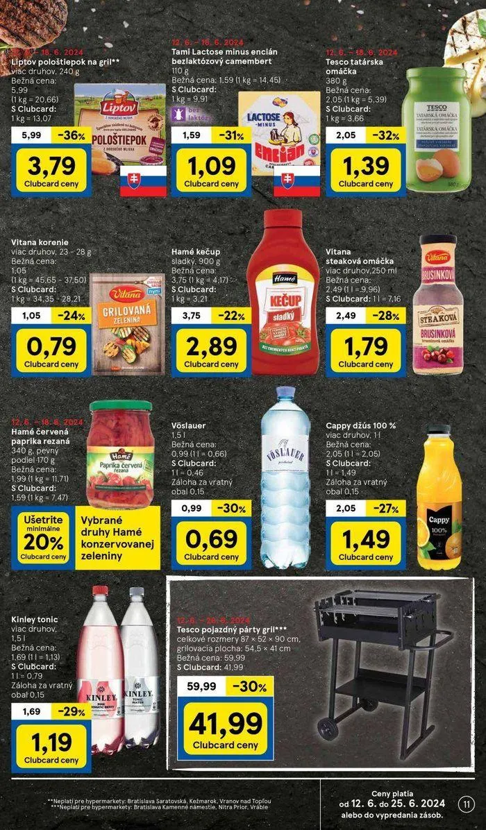 Leták: Tesco hypermarketi  od 14. júna do 18. júna 2024 - Prehľad Stránky 11