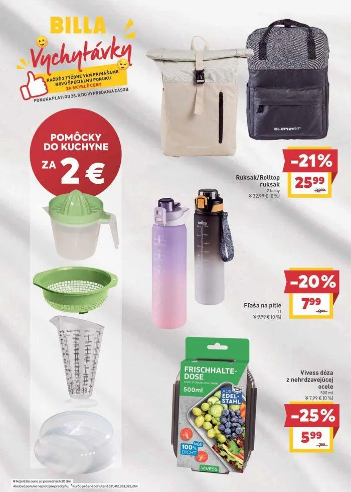 Leták: Leták Billa od 28. augusta do 3. septembra 2024 - Prehľad Stránky 30
