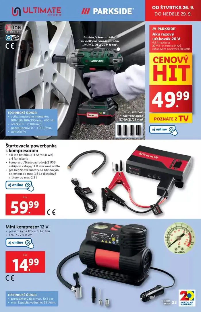 Leták: Platný od pondelka 23. 09. 2024 od 23. septembra do 29. septembra 2024 - Prehľad Stránky 85