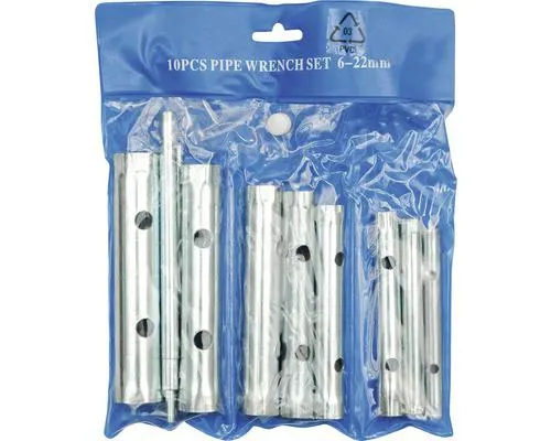Sada rúrkových kľúčov, 8-22 mm, 10 ks