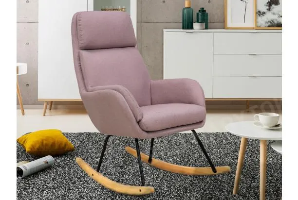 Hojdacie kreslo Lindberg, staroružová látka