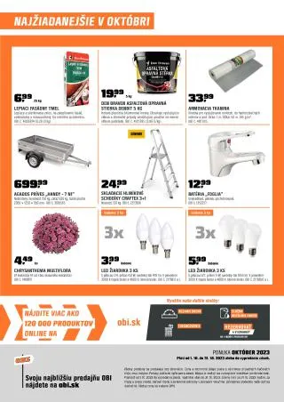 Leták: OBI leták od 1. septembra do 31. októbra 2023 - Prehľad Stránky 10