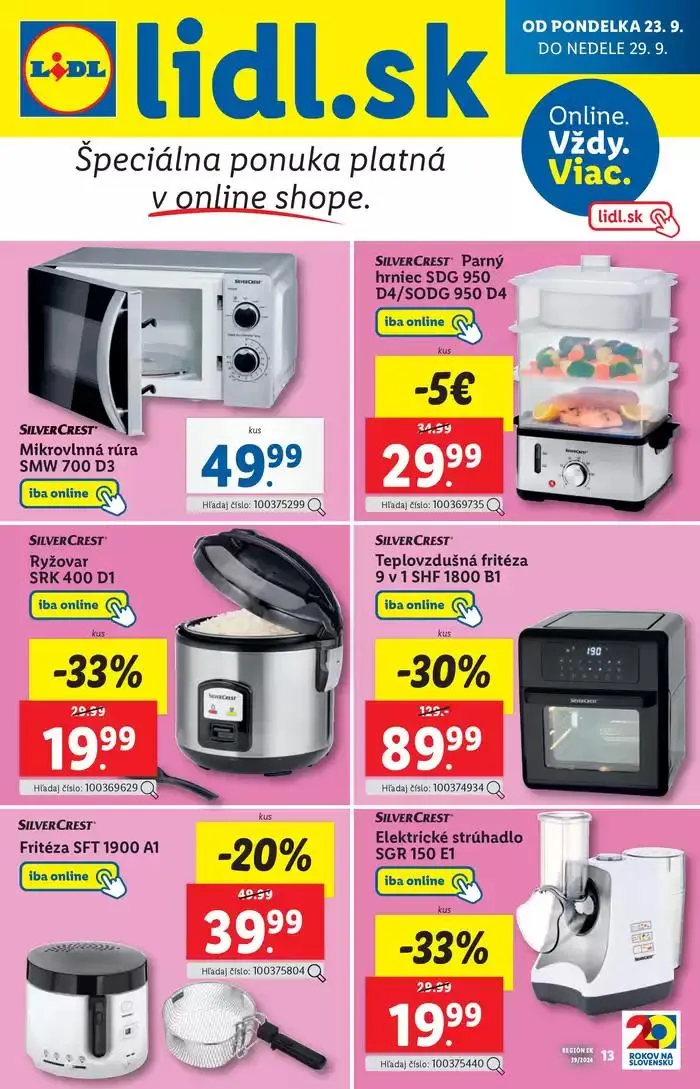 Leták: Platný od pondelka 23. 09. 2024 od 23. septembra do 29. septembra 2024 - Prehľad Stránky 73