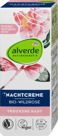 Nočný pleťový krém s bio divou ružou, 50 ml