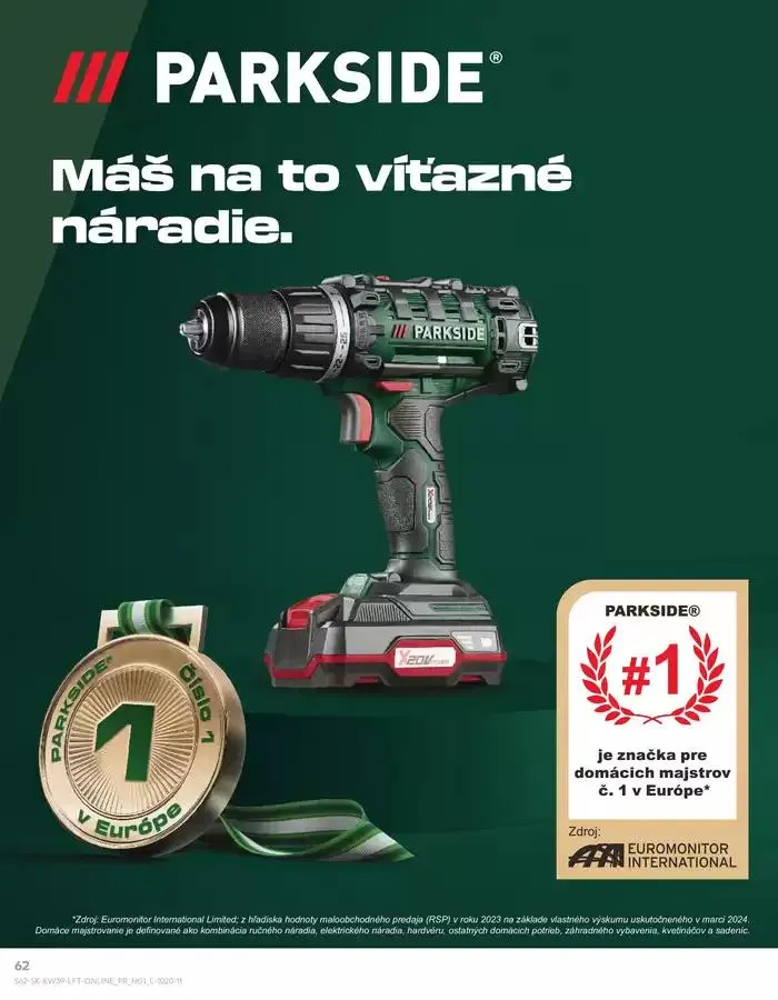 Leták: Naše najlepšie ponuky pre vás od 26. septembra do 2. októbra 2024 - Prehľad Stránky 62