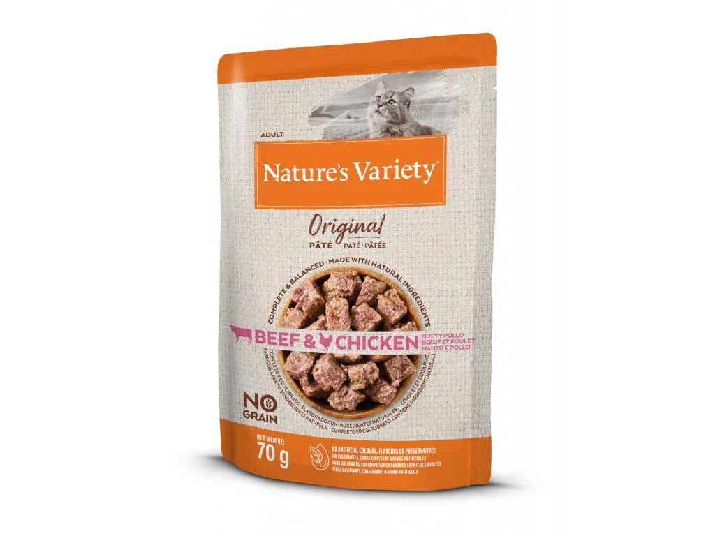 Kapsička Nature variety original s hovädzím a kuracím mäsom 70 g