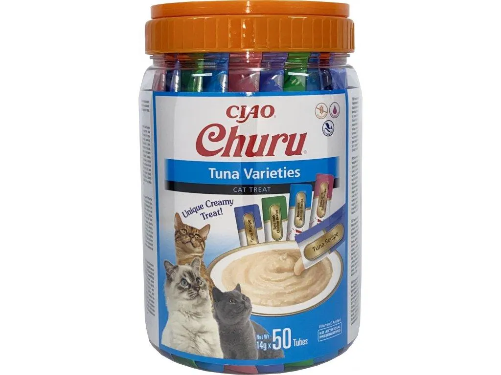 Churu cat masové pyré mix - tuniak 700g