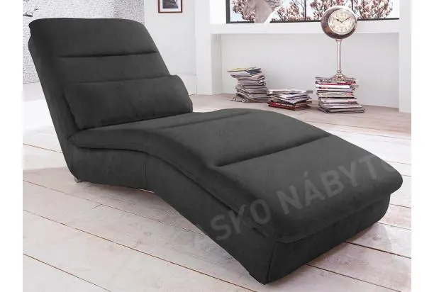 Relaxačné ležadlo Yankee, čierna látka