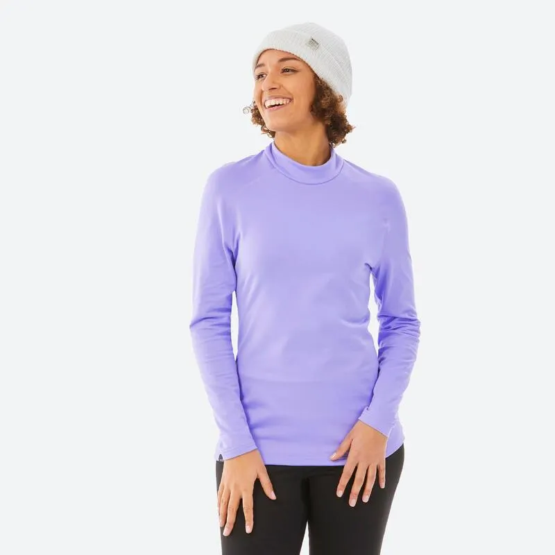 SOUS-VÊTEMENT THERMIQUE DE SKI FEMME BL 500 HAUT - VIOLET