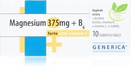Magnesium 375mg+B6 forte +vitamin C šumivé tablety