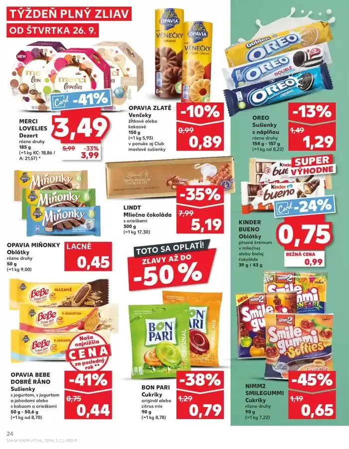 Leták: Naše najlepšie ponuky pre vás od 26. septembra do 2. októbra 2024 - Prehľad Stránky 24