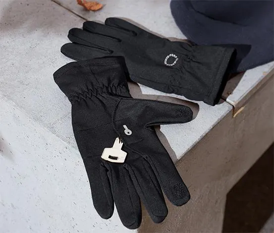 Bežecké rukavice s reflexnou potlačou