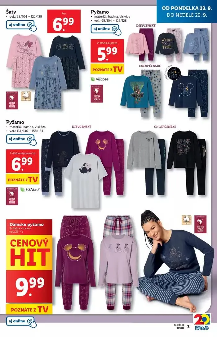 Leták: Platný od pondelka 23. 09. 2024 od 23. septembra do 29. septembra 2024 - Prehľad Stránky 63