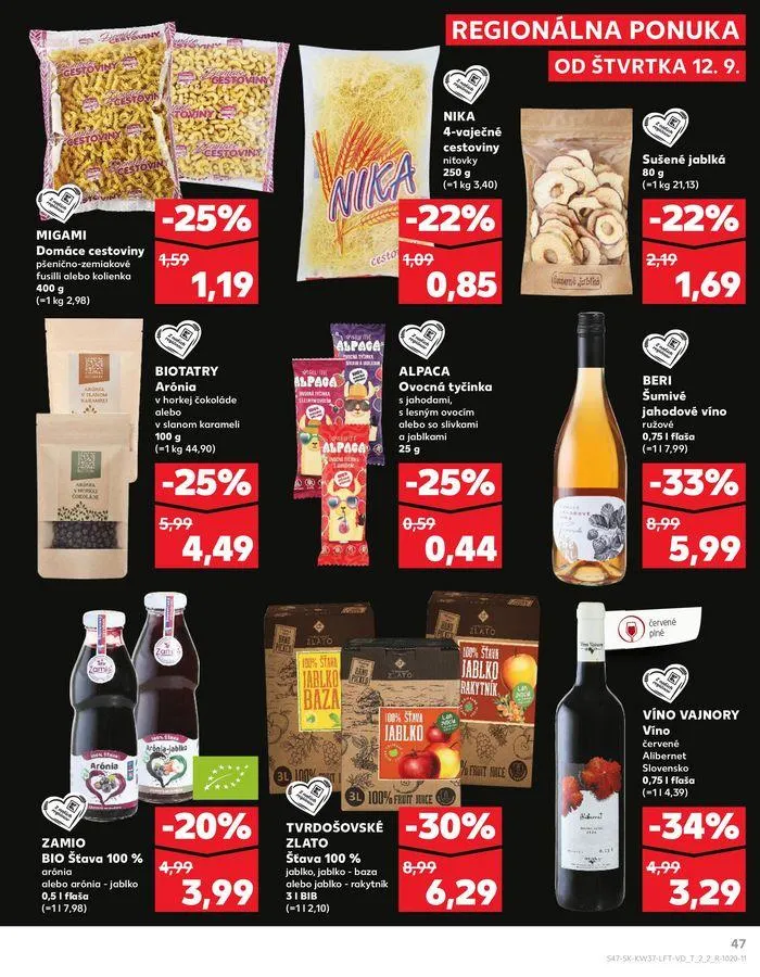 Leták: Exkluzívne výhodné ponuky od 12. septembra do 18. septembra 2024 - Prehľad Stránky 47