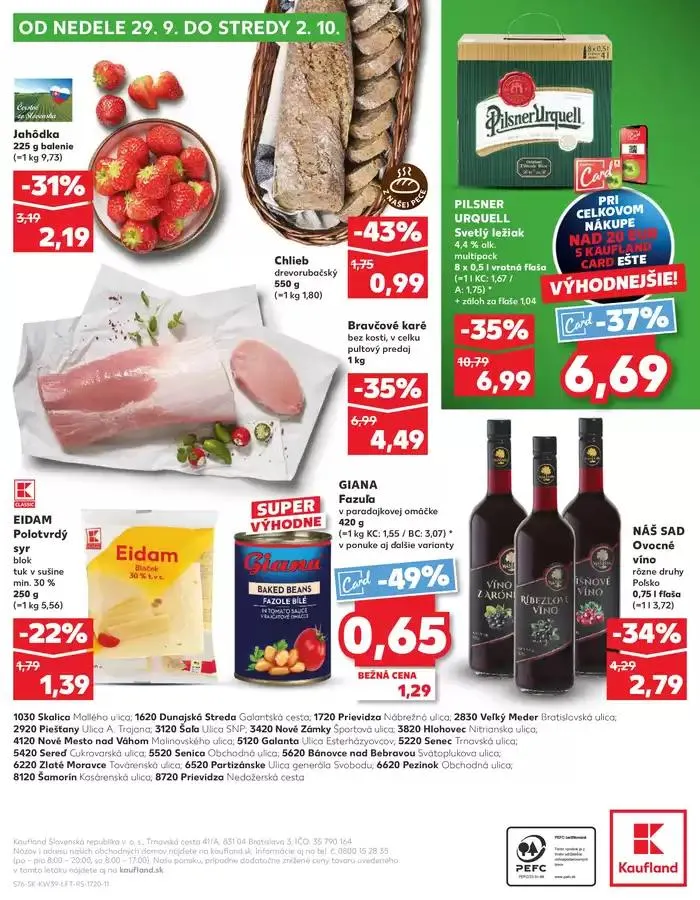 Leták: Naše najlepšie ponuky pre vás od 26. septembra do 2. októbra 2024 - Prehľad Stránky 76