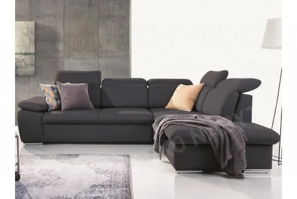 Rohová sedacia súprava Aldon 2F-OTM, antracitová tkanina