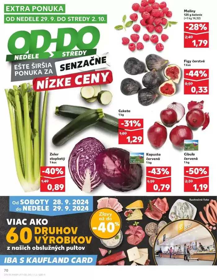 Leták: Naše najlepšie ponuky pre vás od 26. septembra do 2. októbra 2024 - Prehľad Stránky 70