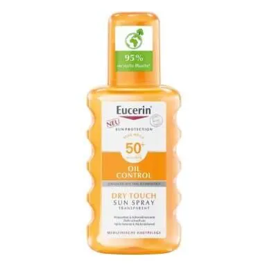 EUCERIN Sun oil control dry touch SPF50+ transparentný sprej na opaľovanie 200 ml - 1+1