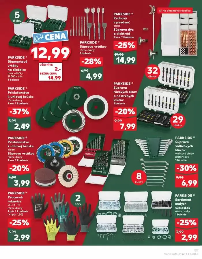 Leták: Naše najlepšie ponuky pre vás od 26. septembra do 2. októbra 2024 - Prehľad Stránky 55