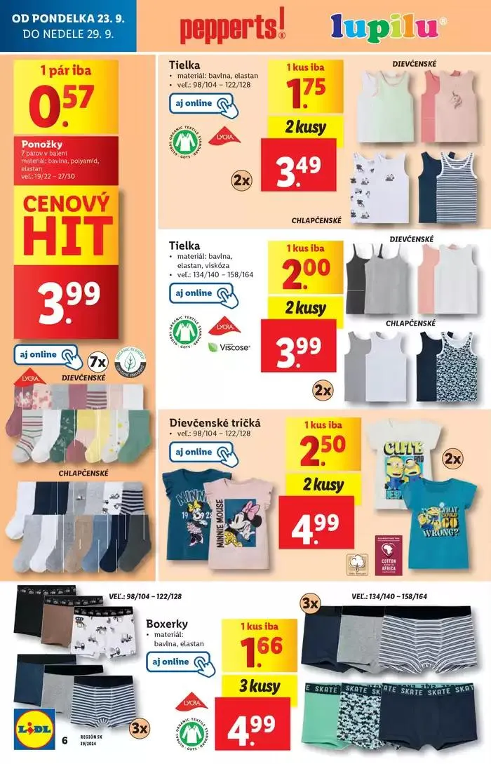 Leták: Platný od pondelka 23. 09. 2024 od 23. septembra do 29. septembra 2024 - Prehľad Stránky 66