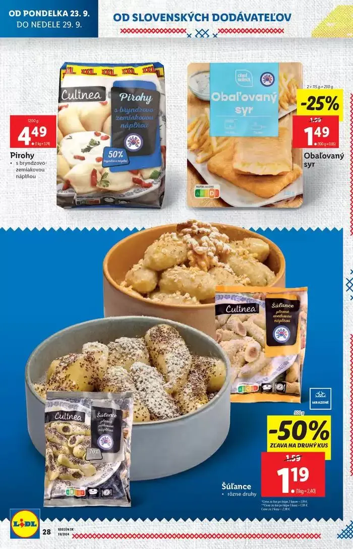 Leták: Platný od pondelka 23. 09. 2024 od 23. septembra do 29. septembra 2024 - Prehľad Stránky 36