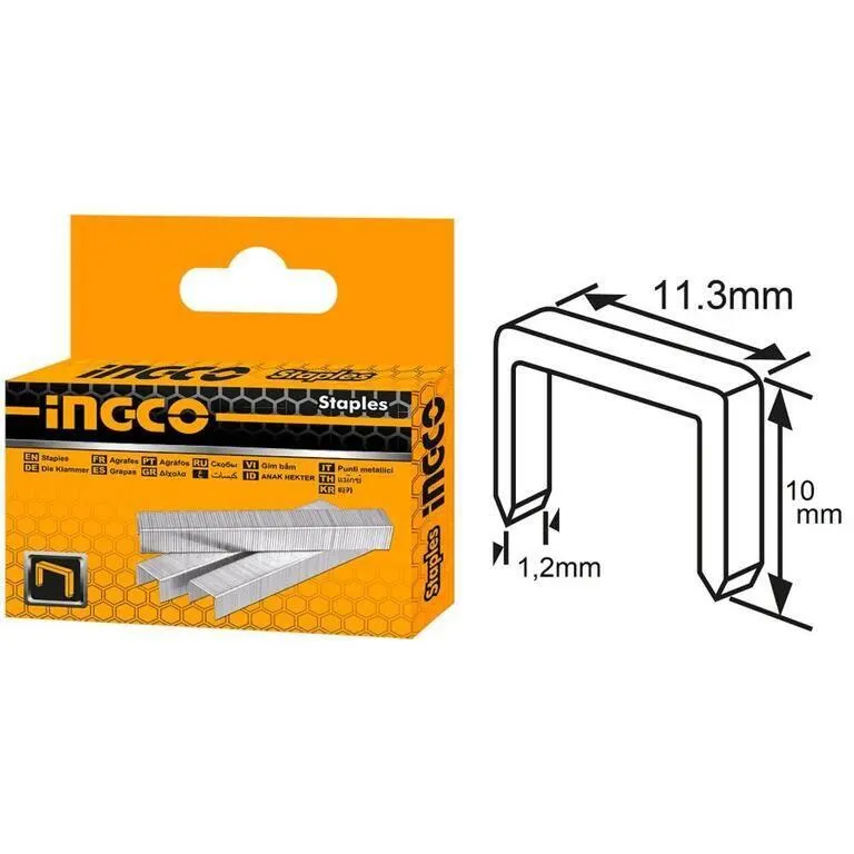 Sponky do zošívačky 11,3 x 1,2 x 10mm 1000ks INGCO