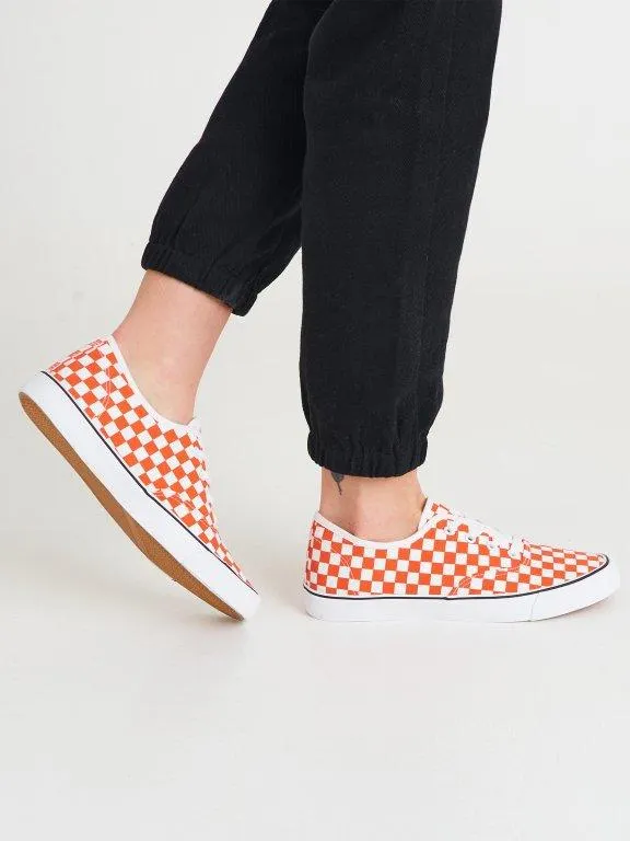 Plátěné kotníkové tenisky s potiskem