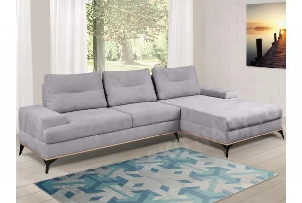 Rohová sedacia súprava Perugia, pravý roh, šedá látka