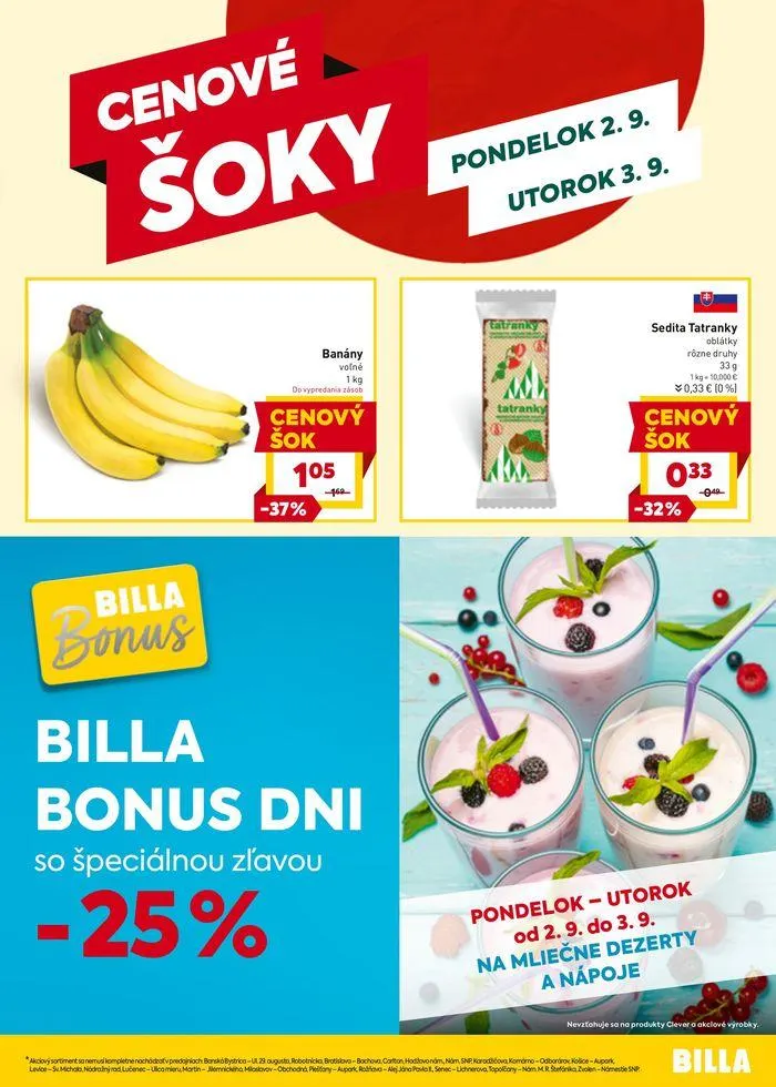 Leták: Leták Billa od 28. augusta do 3. septembra 2024 - Prehľad Stránky 3