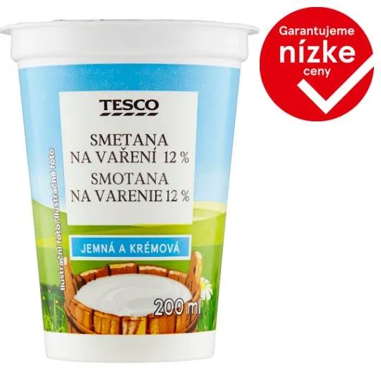 Tesco Smotana na varenie 12% 200 ml