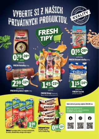 Leták: Fresh leták - Východné Slovensko od 11. apríla do 24. apríla 2024 - Prehľad Stránky 12