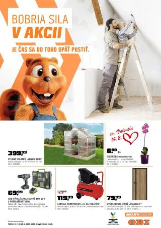 Leták: OBI leták - BOBRIA SILA V AKCII od 1. februára do 29. februára 2024 - Prehľad Stránky
