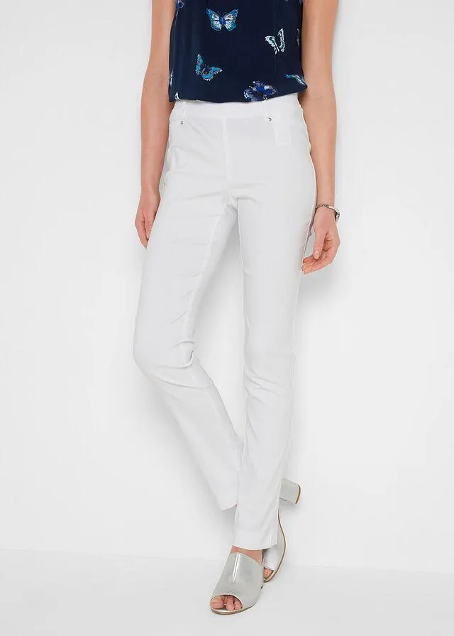 Strečové nohavice, voľný strih