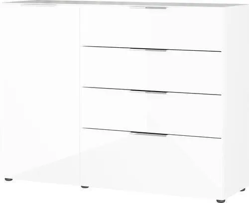 KOMODA, biela, 134/102/42 cm