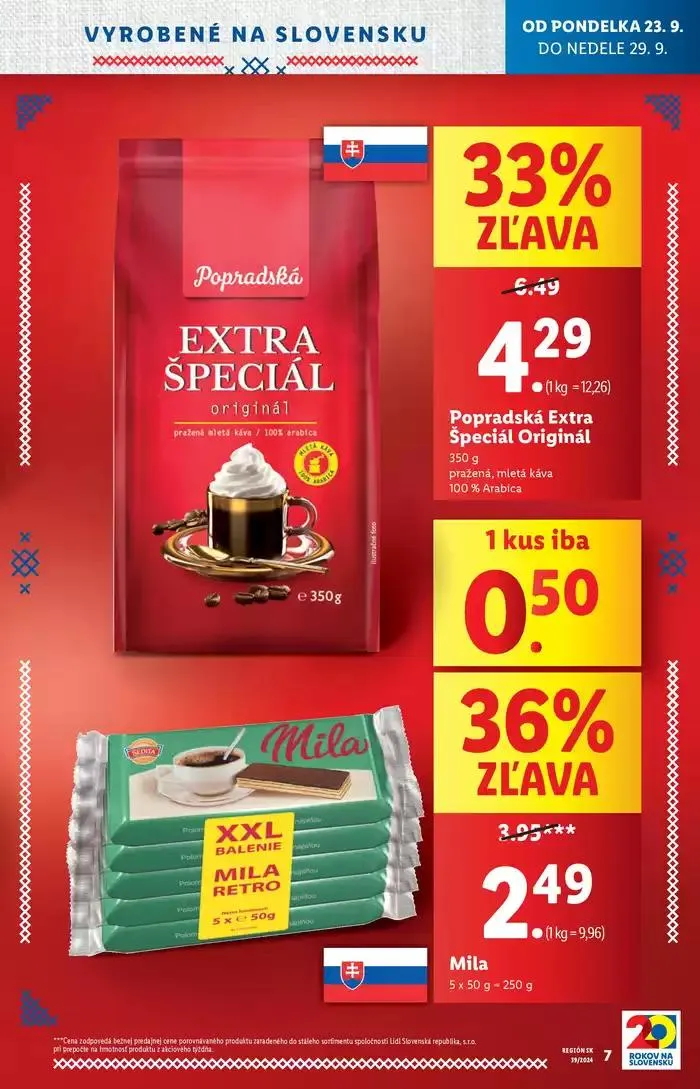 Leták: Platný od pondelka 23. 09. 2024 od 23. septembra do 29. septembra 2024 - Prehľad Stránky 9