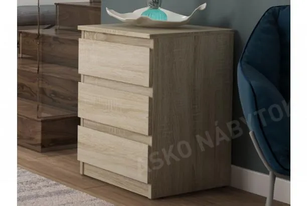 Skrinka/vysoký nočný stolík Carlos 403S, dub sonoma