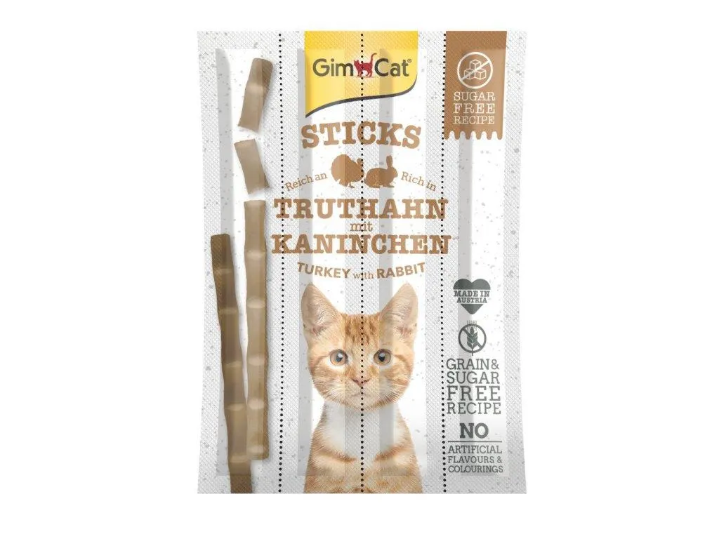 GIMCAT STICKS morka + králik 4 ks