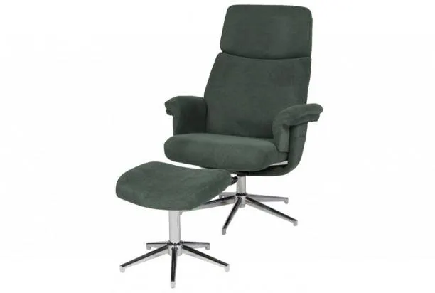 Relaxačné kreslo s podnožkou Sudbury, antracitová tkanina