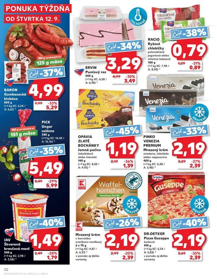 Leták: Exkluzívne výhodné ponuky od 12. septembra do 18. septembra 2024 - Prehľad Stránky 22