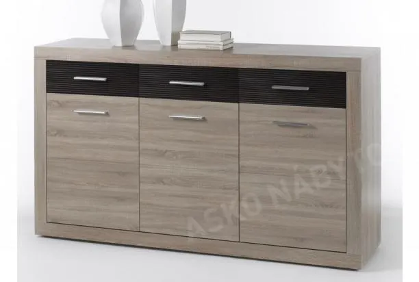 Komoda Cancan SB, dub sonoma/sivá pínia