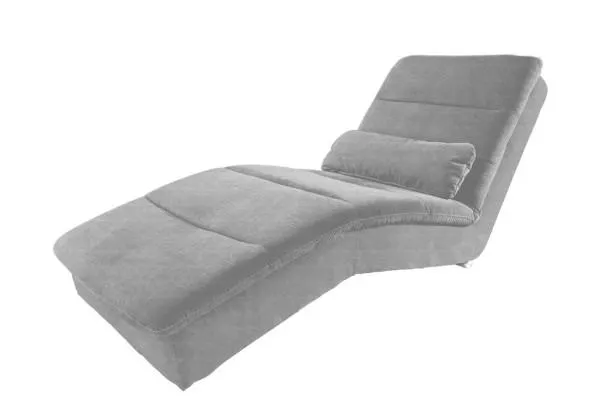 Relaxačné ležadlo Yankee, svetlo šedá látka