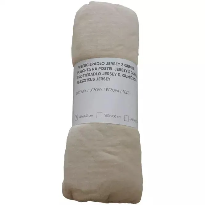 Prestieradlo jersey s gumkou béžové 200x220