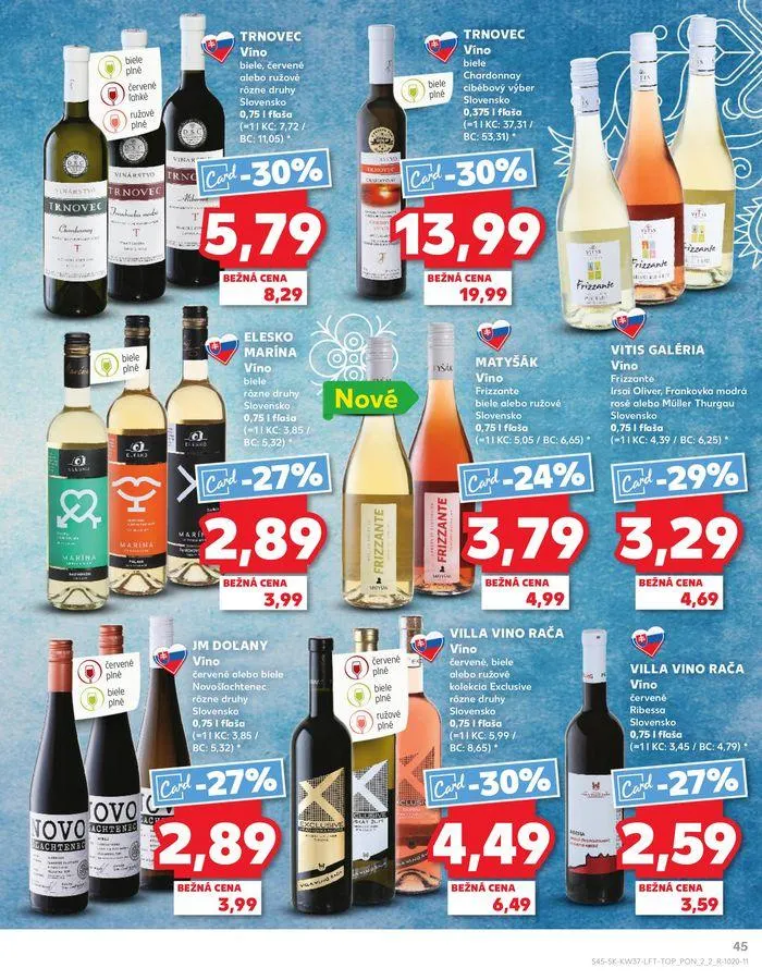 Leták: Exkluzívne výhodné ponuky od 12. septembra do 18. septembra 2024 - Prehľad Stránky 45